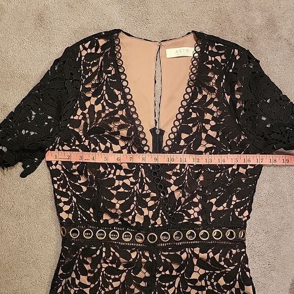 ASTR the label black lace shorts romper - Picture 7 of 13